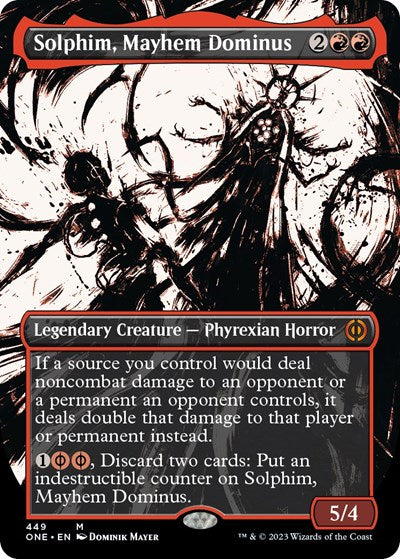 Solphim, Mayhem Dominus (Showcase) (Step-and-Compleat Foil) (Phyrexia: All Will Be One) Near Mint