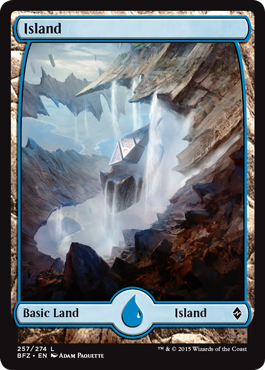 Island (257) (Full Art) (Battle for Zendikar) Near Mint