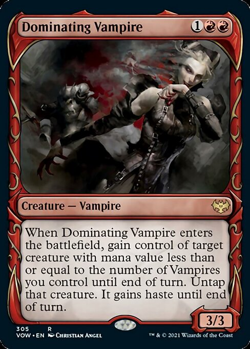 Dominating Vampire (Showcase) (Innistrad: Crimson Vow) Near Mint