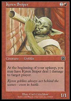 Kyren Sniper (Mercadian Masques) Light Play