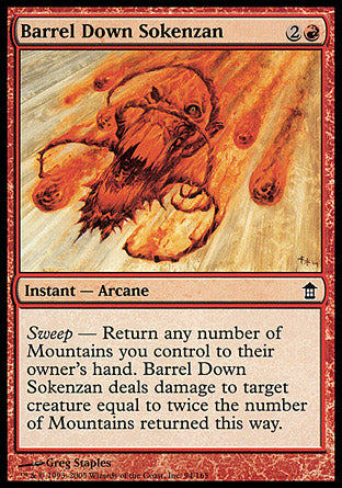 Barrel Down Sokenzan (Saviors of Kamigawa) Light Play Foil