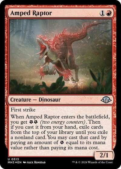 Amped Raptor (Ripple Foil) (Modern Horizons 3) Near Mint