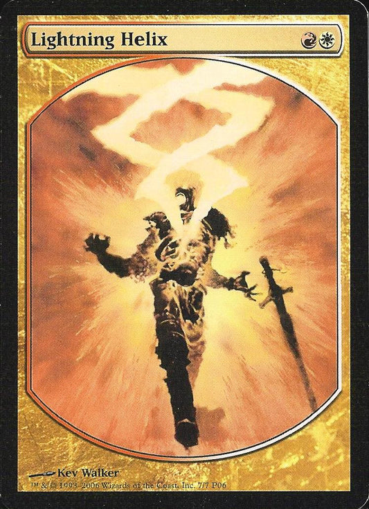 Lightning Helix (Textless) (Promotional Cards) Light Play