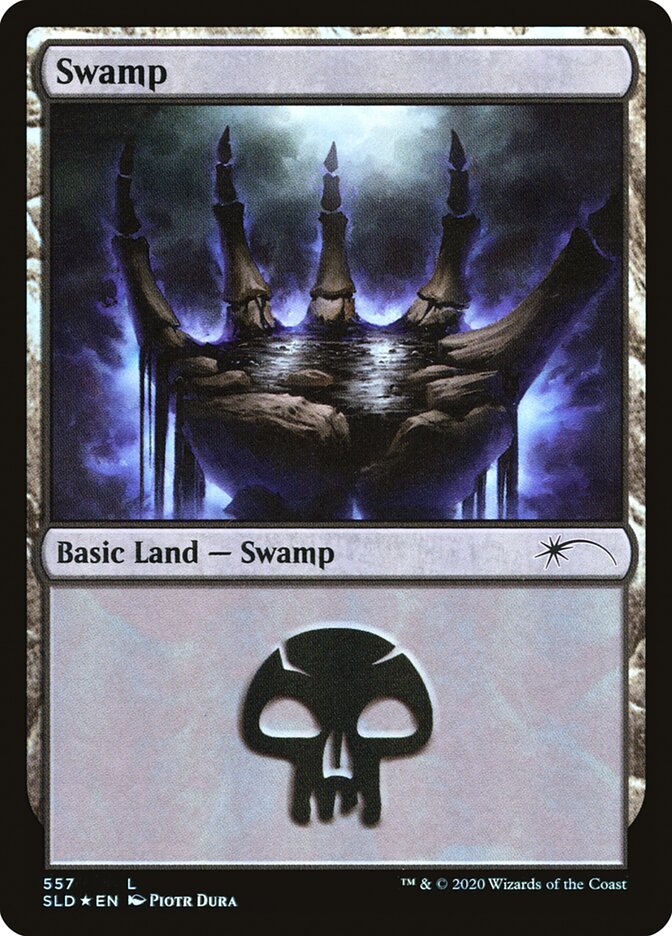 Swamp 557 (Secret Lair) Near Mint