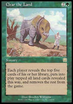 Clear the Land (Mercadian Masques) Light Play