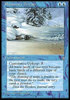 Illusionary Terrain (Ice Age) Near Mint Portuguese