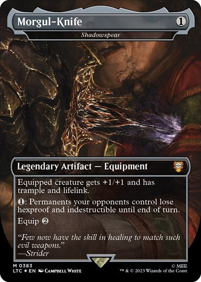 Morgul-Knife - Shadowspear (Surge Foil) (Commander: The Lord of the Rings: Tales of Middle-earth) Near Mint