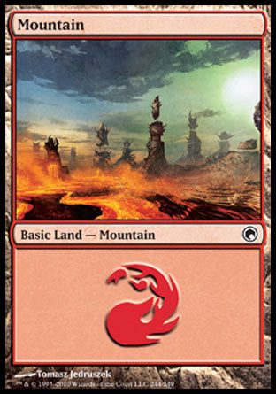 Mountain (244) (Scars of Mirrodin) Near Mint