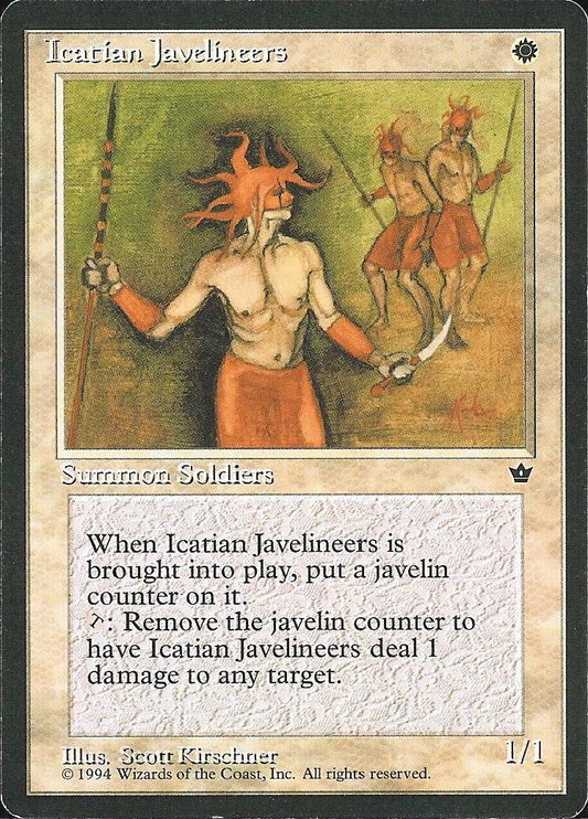 Icatian Javelineers (3) (Fallen Empires) Near Mint