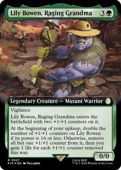 Lily Bowen, Raging Grandma (Extended Art) (Surge Foil) (Universes Beyond: Fallout) Near Mint