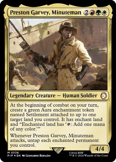Preston Garvey, Minuteman (Surge Foil) (Universes Beyond: Fallout) Near Mint