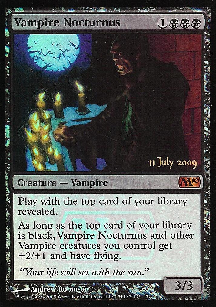 Vampire Nocturnus (M10 Prerelease Promo) (Promotional Cards) Light Play Foil
