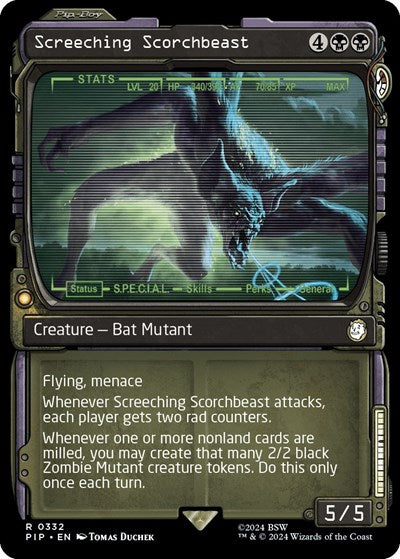 Screeching Scorchbeast (Showcase) (Universes Beyond: Fallout) Near Mint