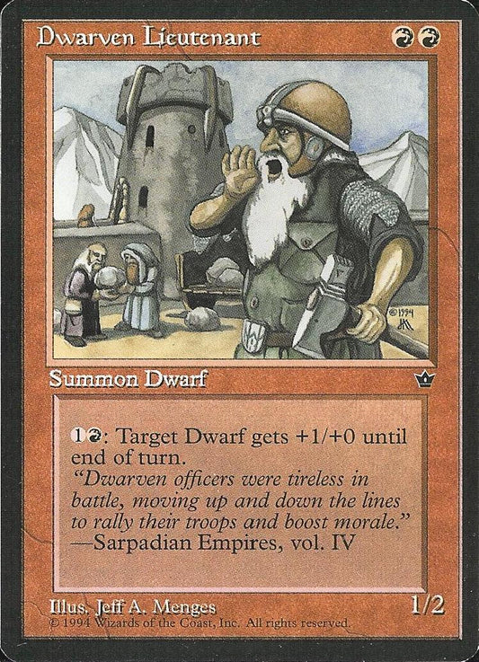 Dwarven Lieutenant (Fallen Empires) Light Play