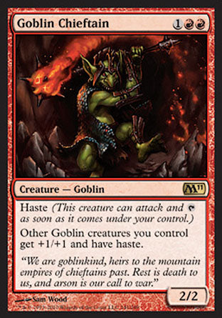 Goblin Chieftain (Magic 2011 Core Set) Near Mint Foil