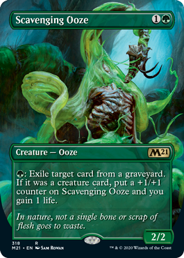 Alt Art Scavenging Ooze (Borderless) (Magic 2021 Core Set) Near Mint Foil