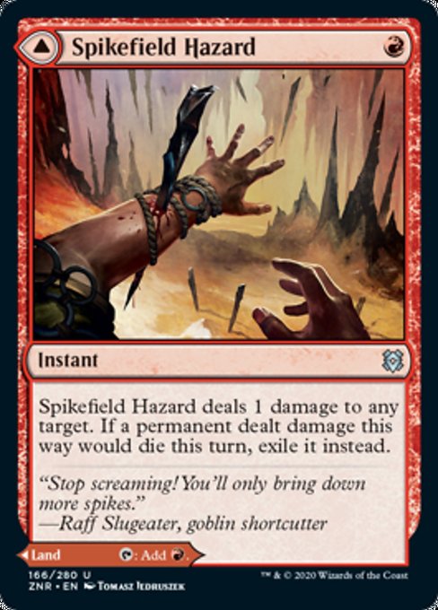 Spikefield Hazard / Spikefield Cave (Zendikar Rising) Near Mint Foil