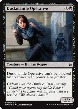 Duskmantle Operative (War of the Spark) Near Mint Foil