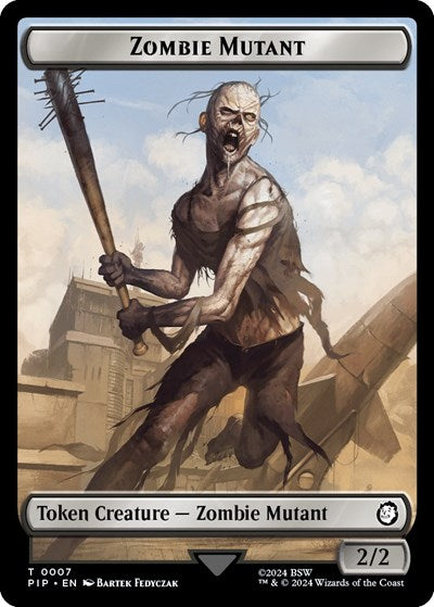 Zombie Mutant / Clue Double-Sided Token (Universes Beyond: Fallout) Near Mint