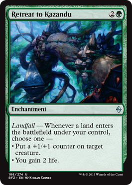 Retreat to Kazandu (Battle for Zendikar) Near Mint