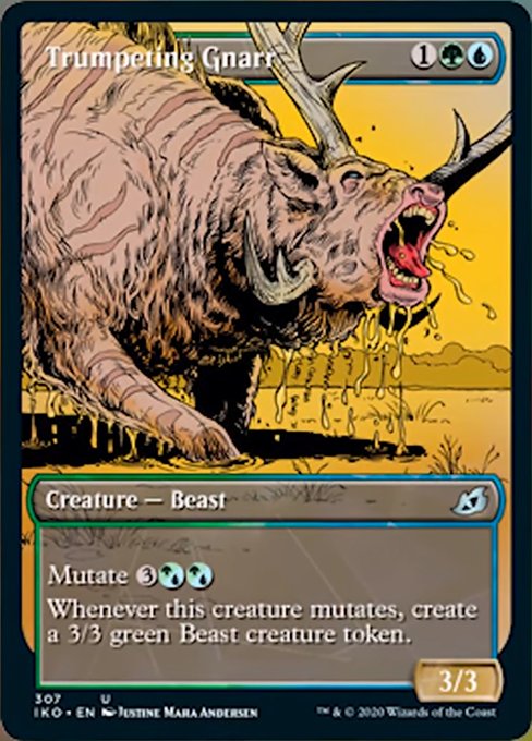Trumpeting Gnarr (Showcase) (Ikoria: Lair of Behemoths) Near Mint Foil