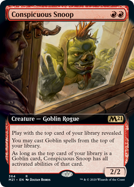 Conspicuous Snoop (Extended Art) (Magic 2021 Core Set) Near Mint