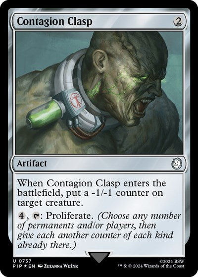 Contagion Clasp (Surge Foil) (Universes Beyond: Fallout) Near Mint