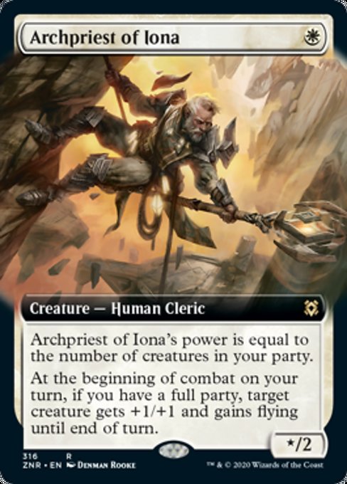 Archpriest of Iona (Extended Art) (Zendikar Rising) Near Mint Foil