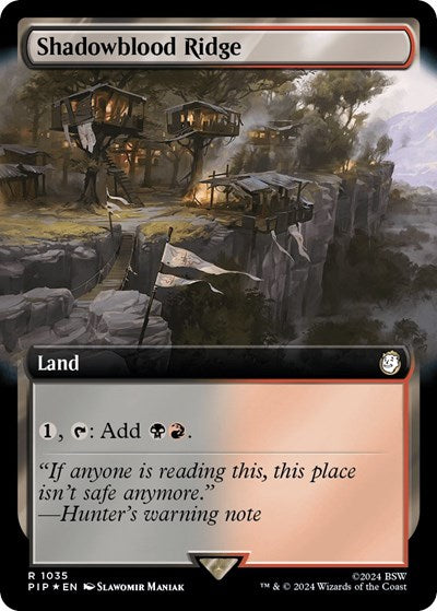 Shadowblood Ridge (Extended Art) (Surge Foil) (Universes Beyond: Fallout) Near Mint