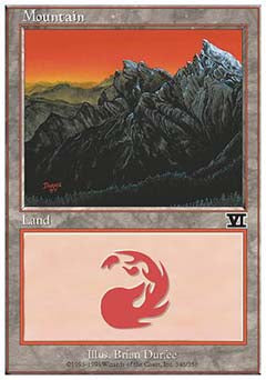 Mountain (346) (Classic 6th Edition) Light Play