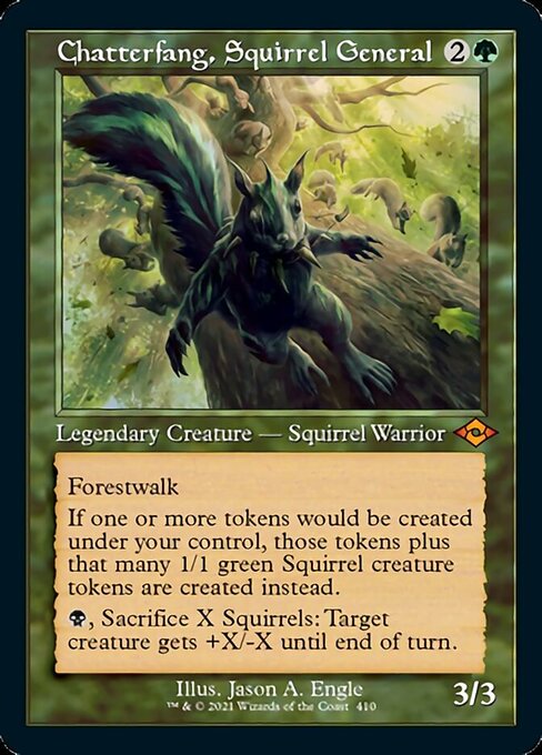Chatterfang, Squirrel General (Retro Frame) (Modern Horizons 2) Near Mint Etched Foil