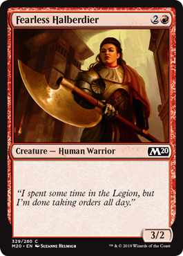 Fearless Halberdier (Magic 2020 Core Set) Near Mint
