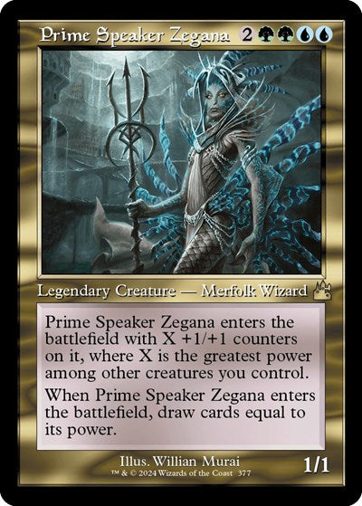 Prime Speaker Zegana (Retro Frame) (Ravnica Remastered) Near Mint