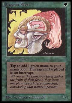 Llanowar Elves (Beta) Light Play