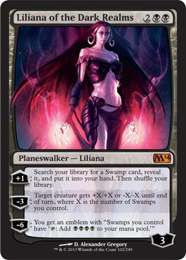 Liliana of the Dark Realms (Magic 2014 Core Set) Near Mint Foil