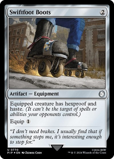 Swiftfoot Boots (Surge Foil) (Universes Beyond: Fallout) Near Mint