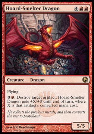 Hoard-Smelter Dragon (Scars of Mirrodin) Light Play Foil