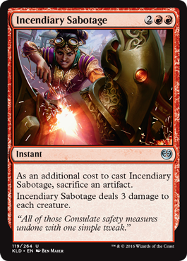 Incendiary Sabotage (Kaladesh) Near Mint