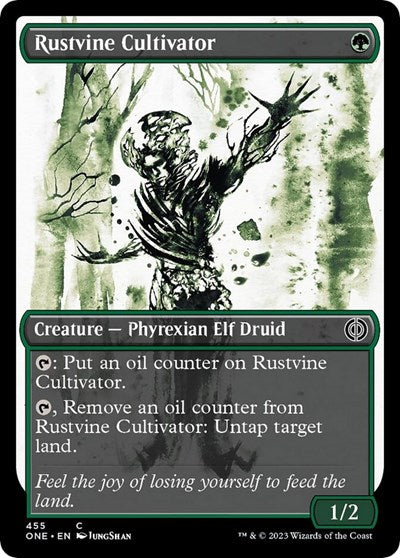 Rustvine Cultivator (Showcase) (Step-and-Compleat Foil) (Phyrexia: All Will Be One) Near Mint Foil