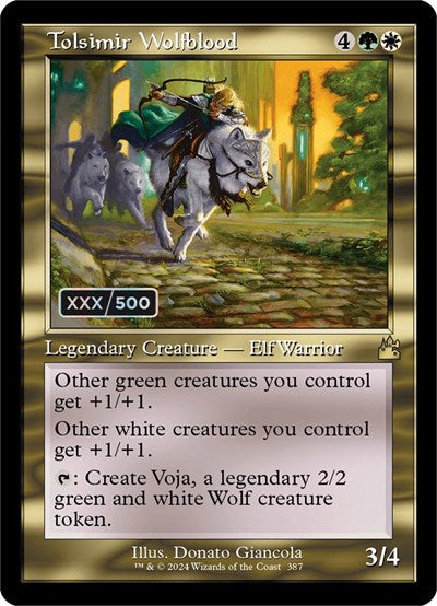 Tolsimir Wolfblood (Retro Frame) (Serial Numbered) (Ravnica Remastered) Near Mint