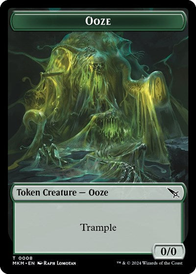 Ooze / A Mysterious Creature Double-Sided Token (Murders at Karlov Manor) Near Mint