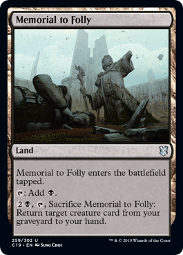 Memorial to Folly (Commander 2019) Near Mint