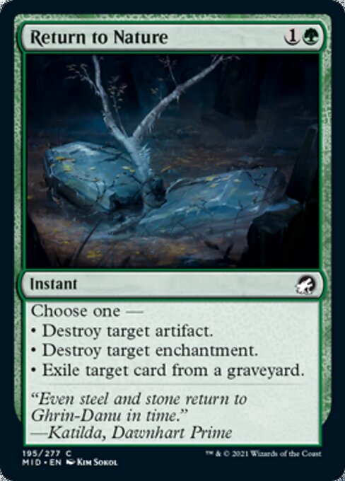 Return to Nature (Innistrad: Midnight Hunt) Near Mint Foil