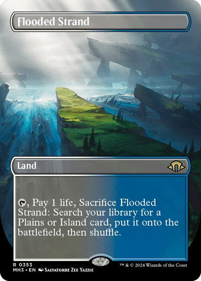 Flooded Strand (Borderless) (Modern Horizons 3) Near Mint