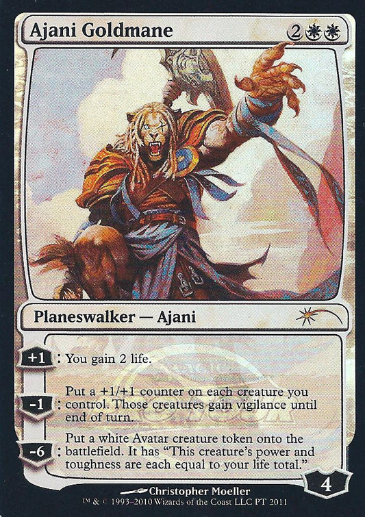 Ajani Goldmane (2011 Pro Tour Promo) (Promotional Cards) Near Mint Foil