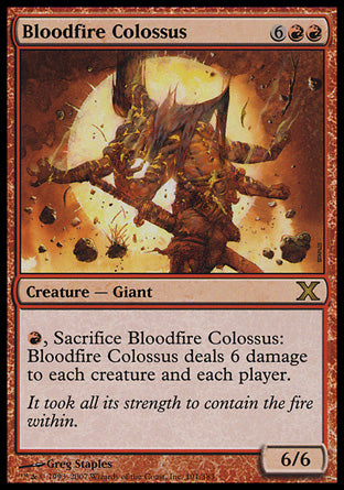Bloodfire Colossus (10th Edition) Light Play