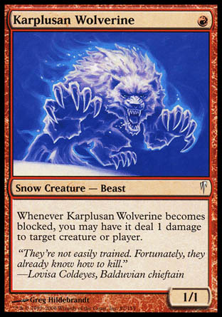 Karplusan Wolverine (Coldsnap) Near Mint Foil