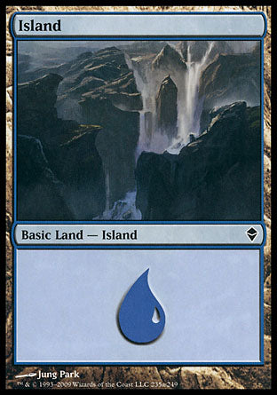 Island (255a) (Zendikar) Near Mint