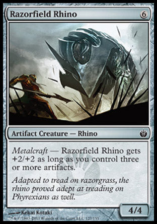 Razorfield Rhino (Mirrodin Besieged) Near Mint Foil