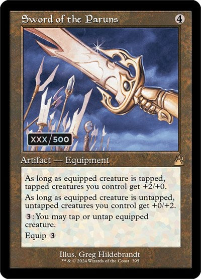 Sword of the Paruns (Retro Frame) (Serial Numbered) (Ravnica Remastered) Near Mint